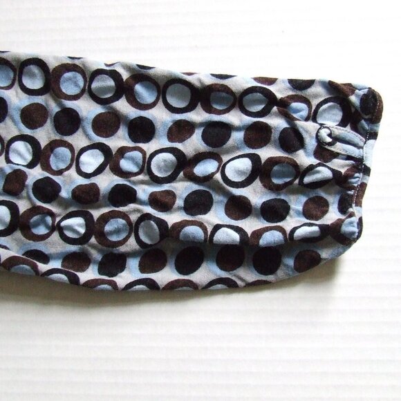 BCBGMaxAzria dress polka dot blue black brown medium pull over graphic dots - Picture 15 of 15